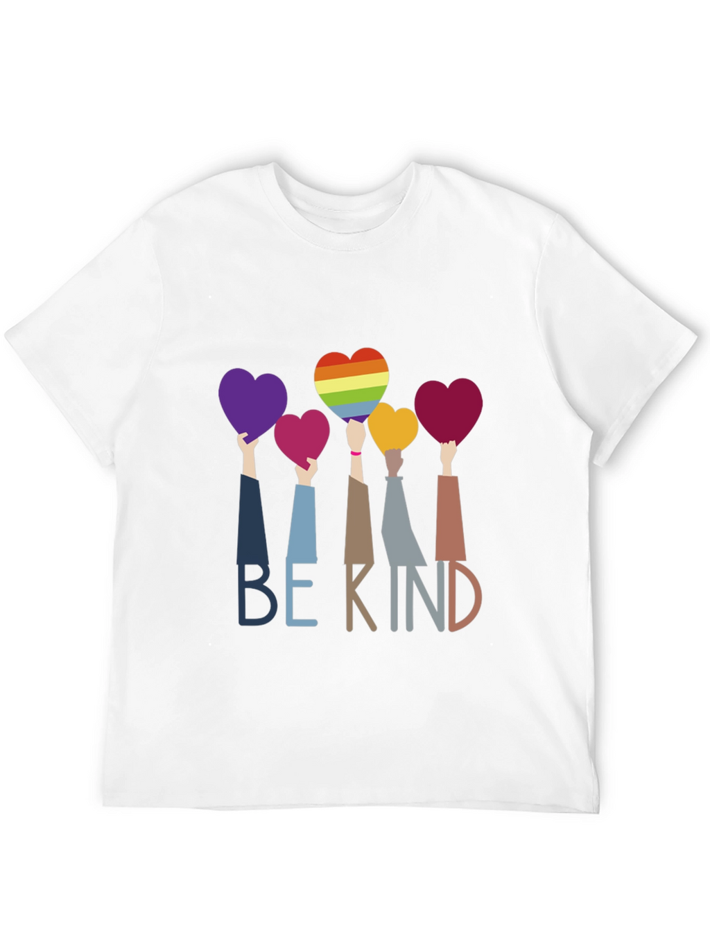 Be Kind T-Shirt - LGBTQ+ Pride Heart Design