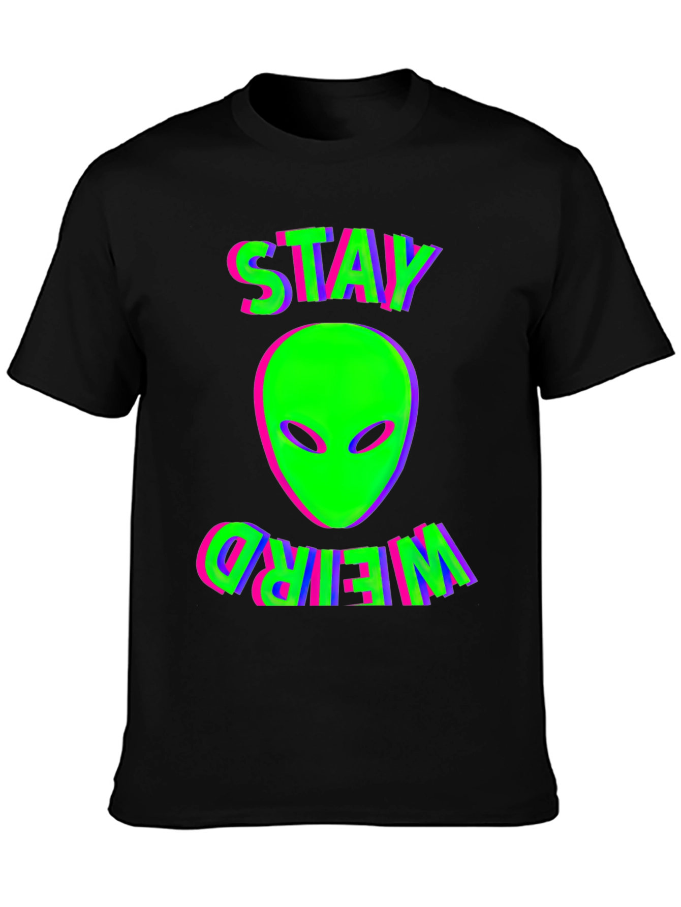 Stay Weird Alien Graphic T-Shirt