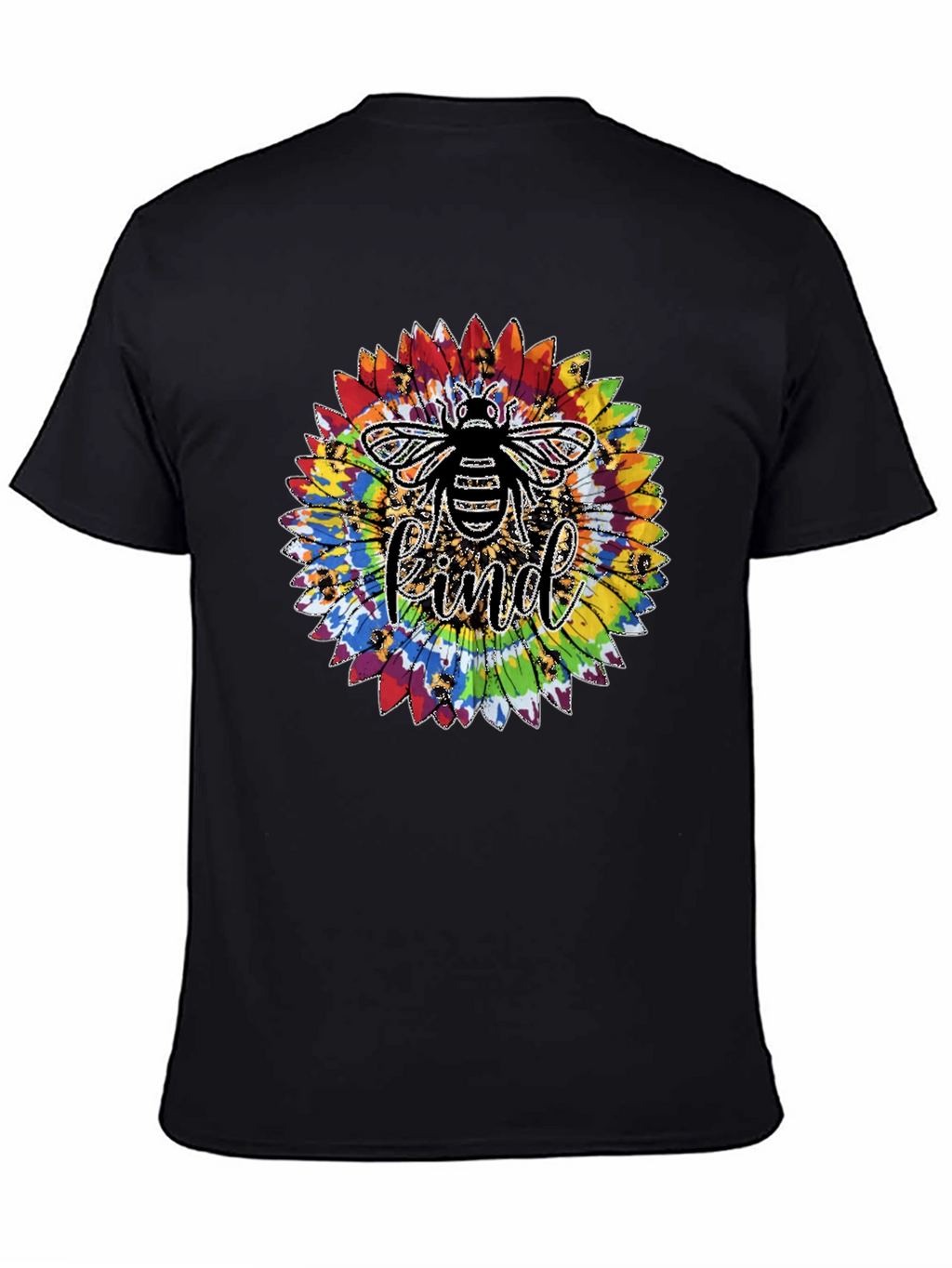 Kind Bee Tie-Dye Sunflower Graphic T-Shirt