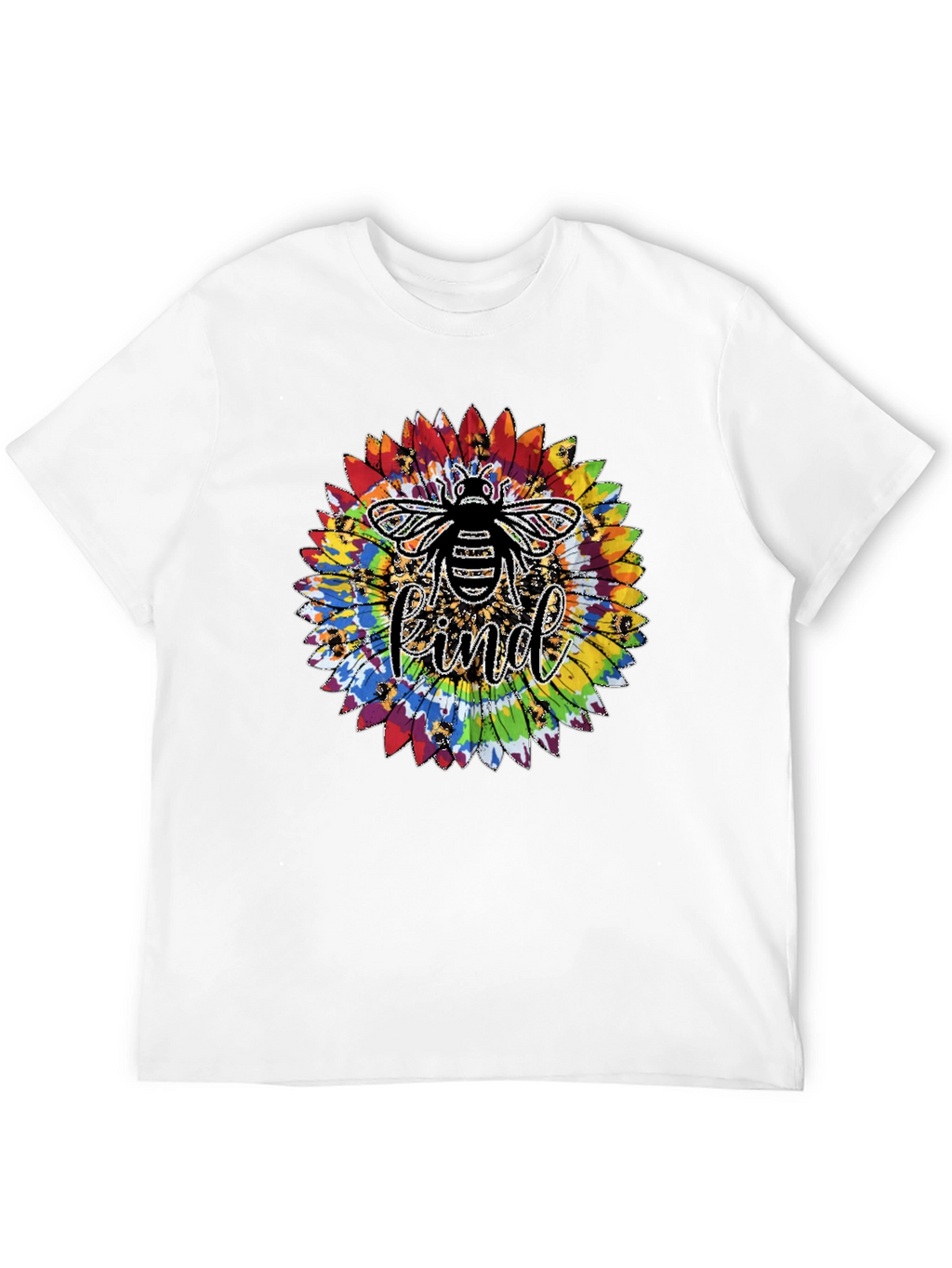 Kind Bee Tie-Dye Sunflower Graphic T-Shirt