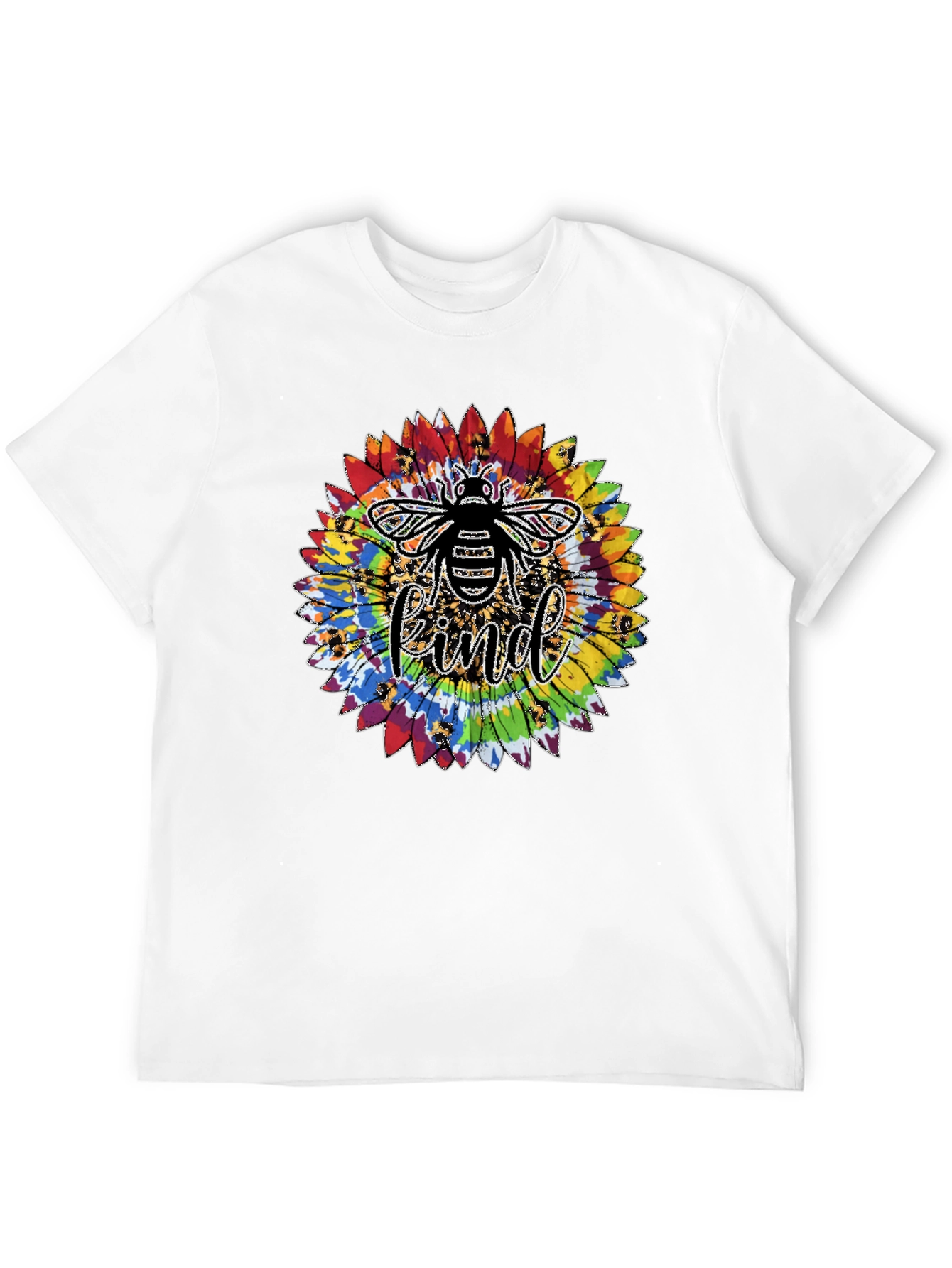 Kind Bee Tie-Dye Sunflower Graphic T-Shirt