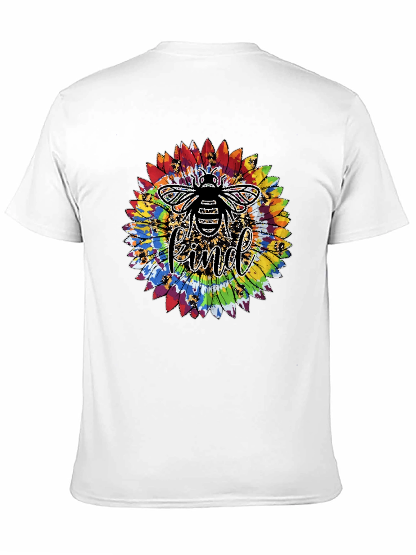 Kind Bee Tie-Dye Sunflower Graphic T-Shirt