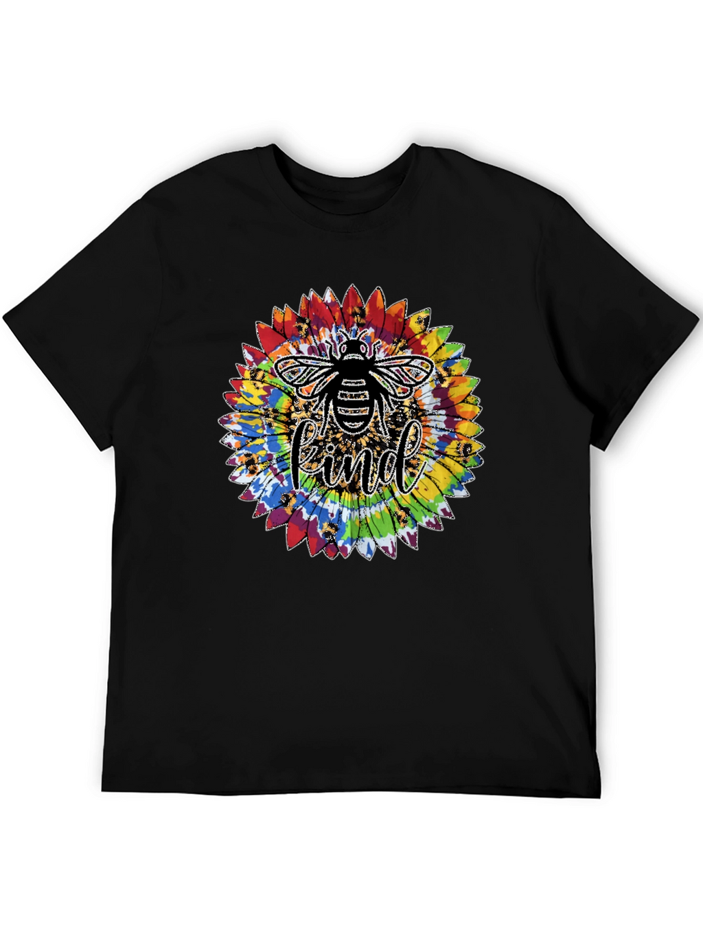 Kind Bee Tie-Dye Sunflower Graphic T-Shirt