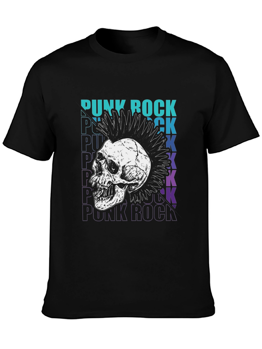 Punk Rock Skull Graphic Tee