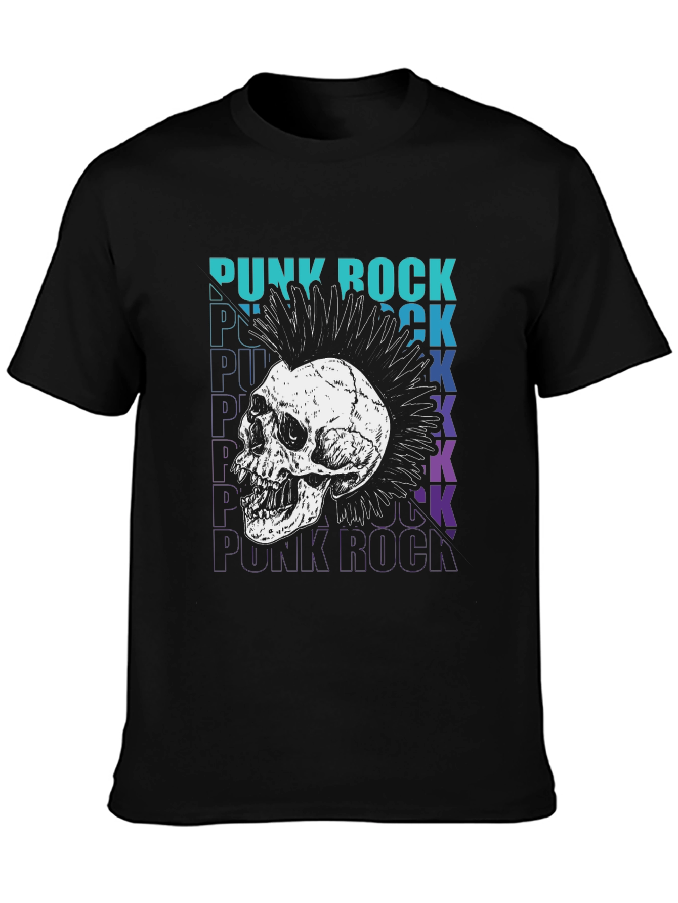 Punk Rock Skull Graphic Tee