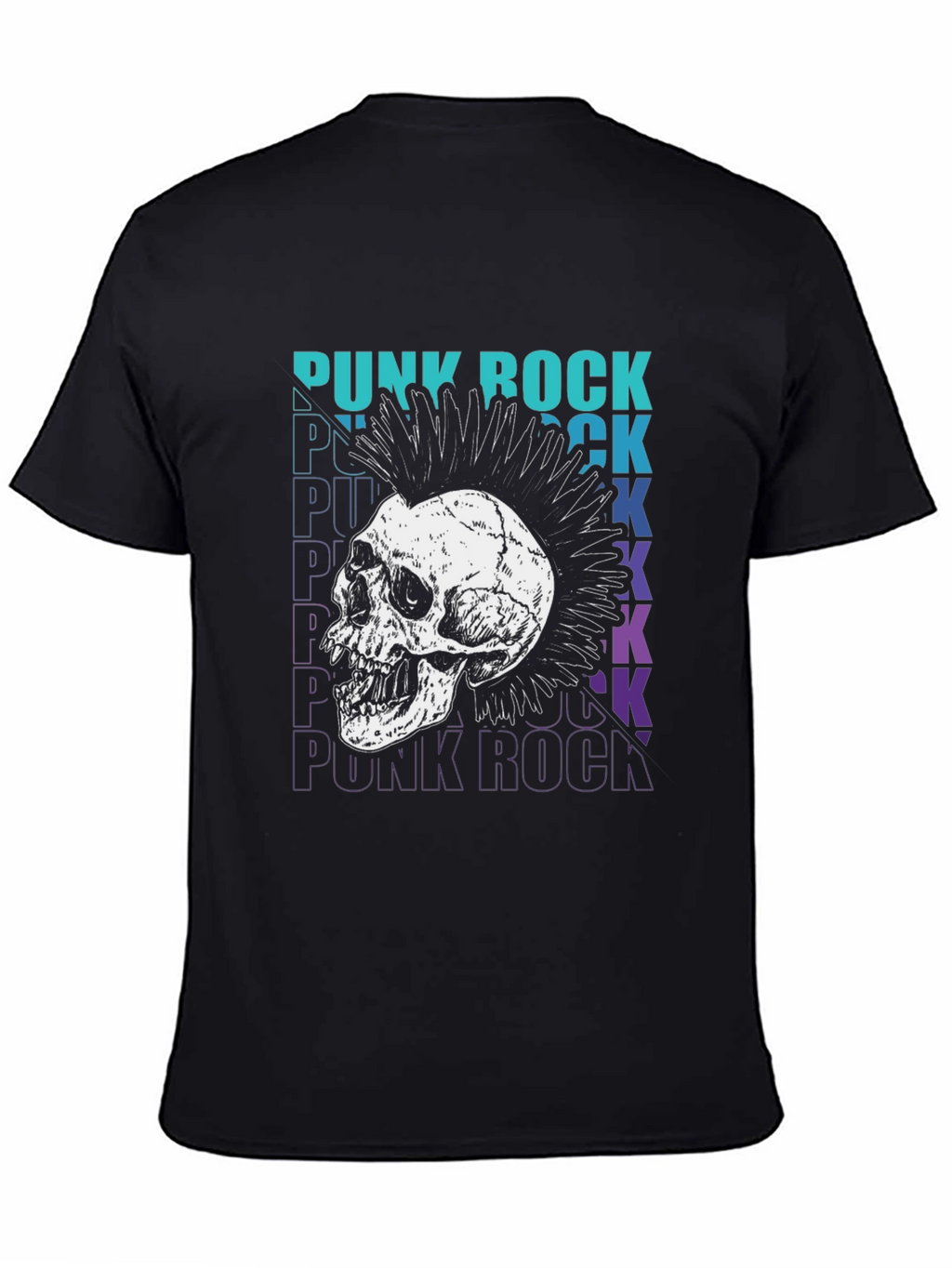 Punk Rock Skull Graphic Tee