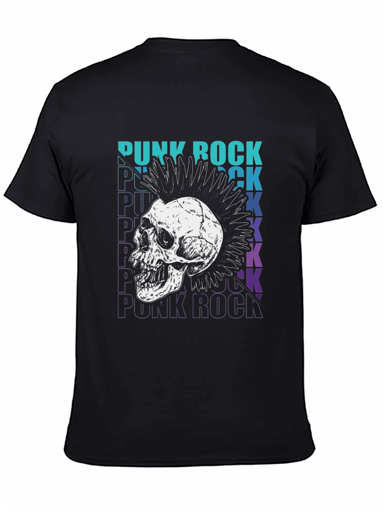 Punk Rock Skull Graphic Tee