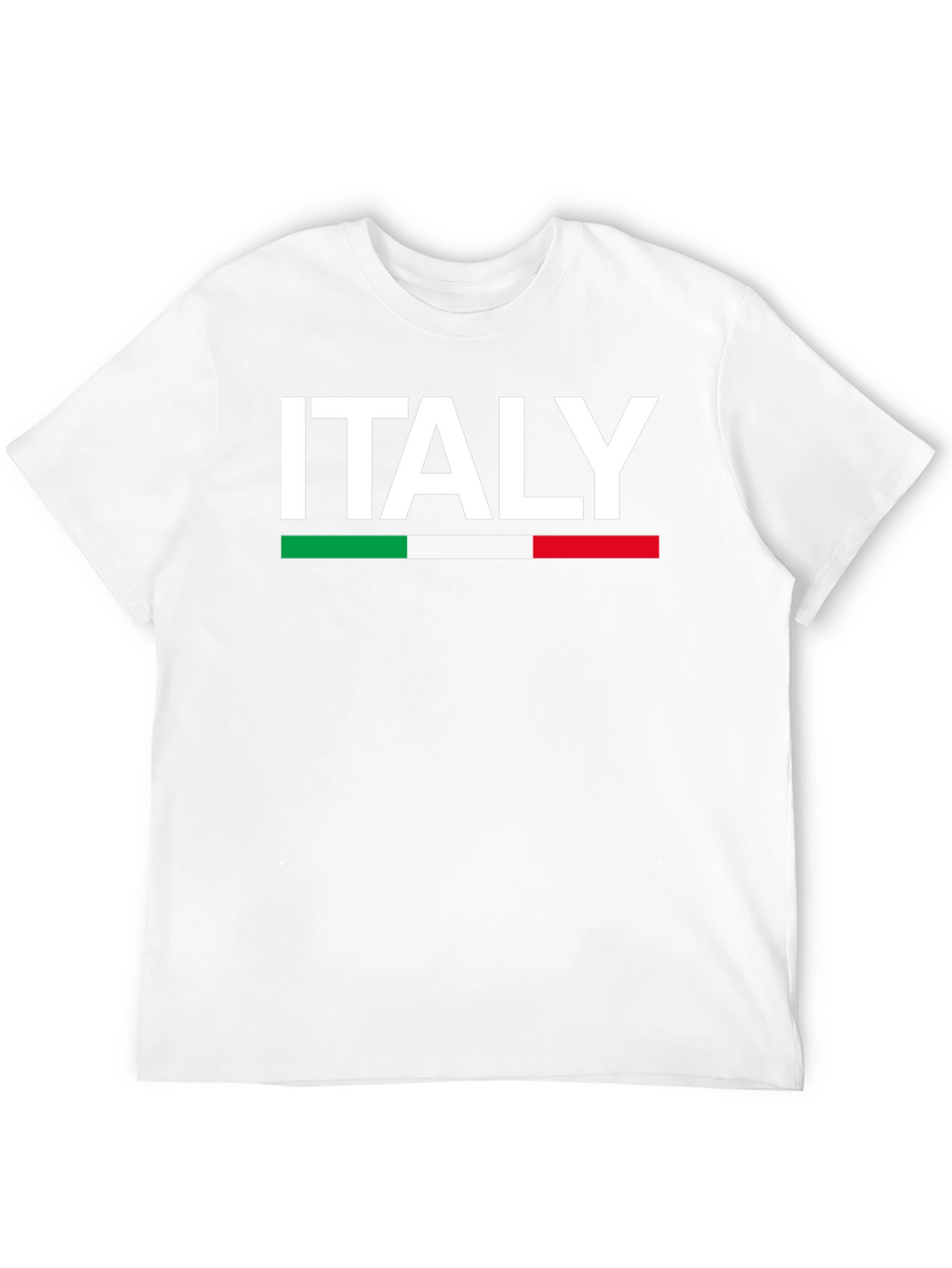 Italy Flag T-Shirt - Black Crew Neck
