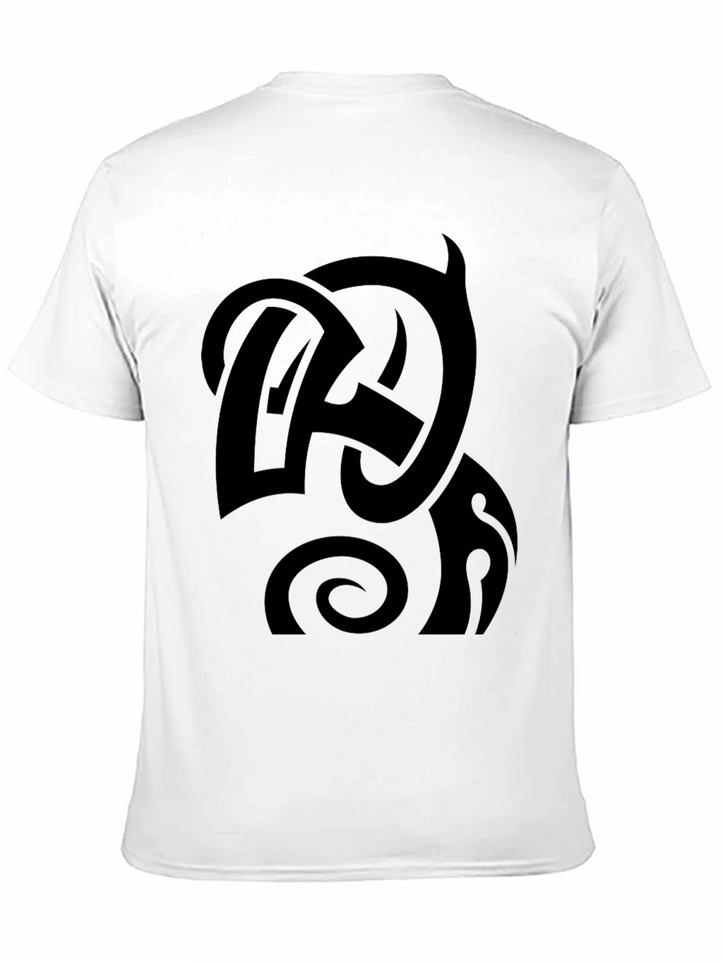 Black Graphic Tee - Abstract Design