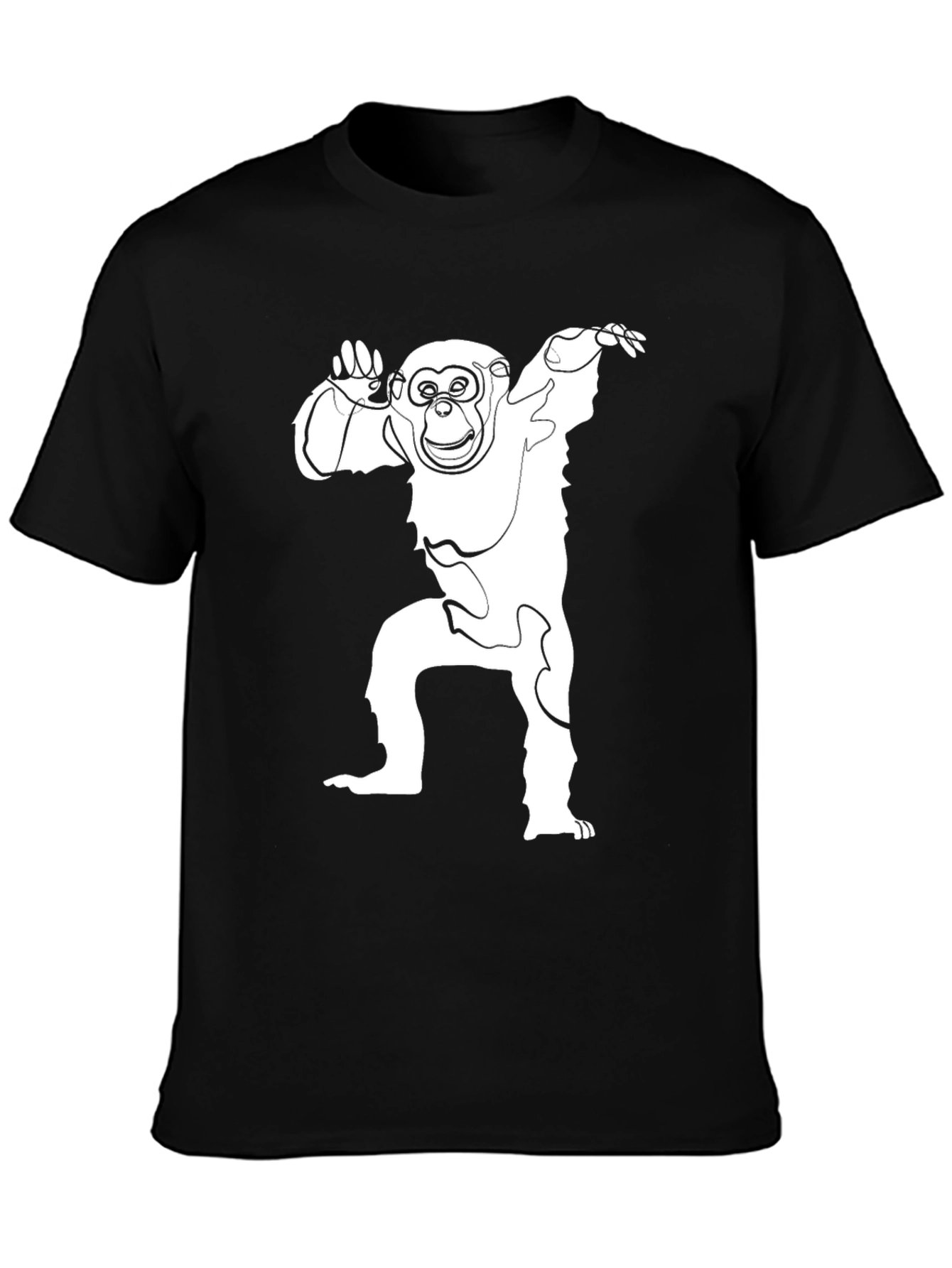 Monkey Graphic Tee - Mens Black T-Shirt