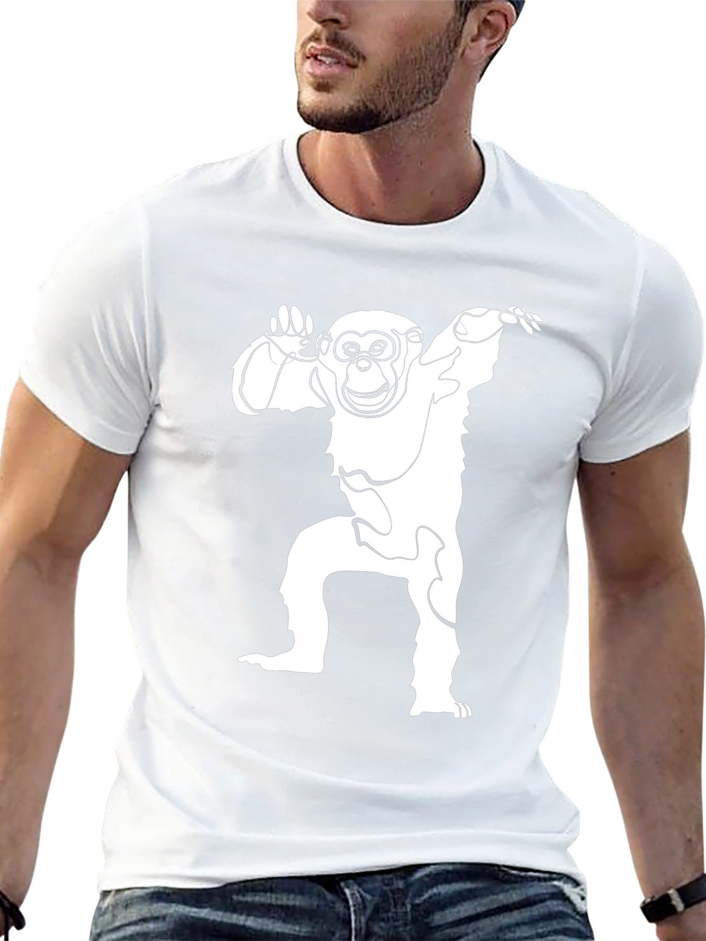 Monkey Graphic Tee - Mens Black T-Shirt