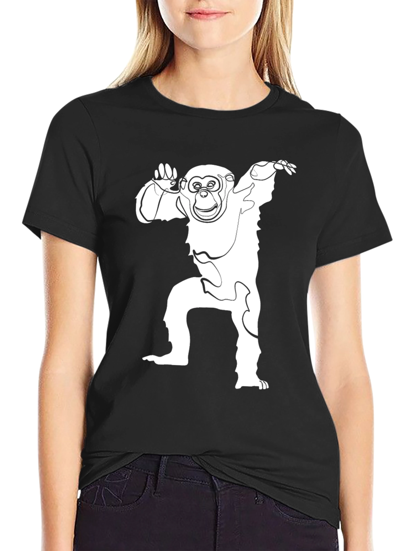 Monkey Graphic Tee - Mens Black T-Shirt