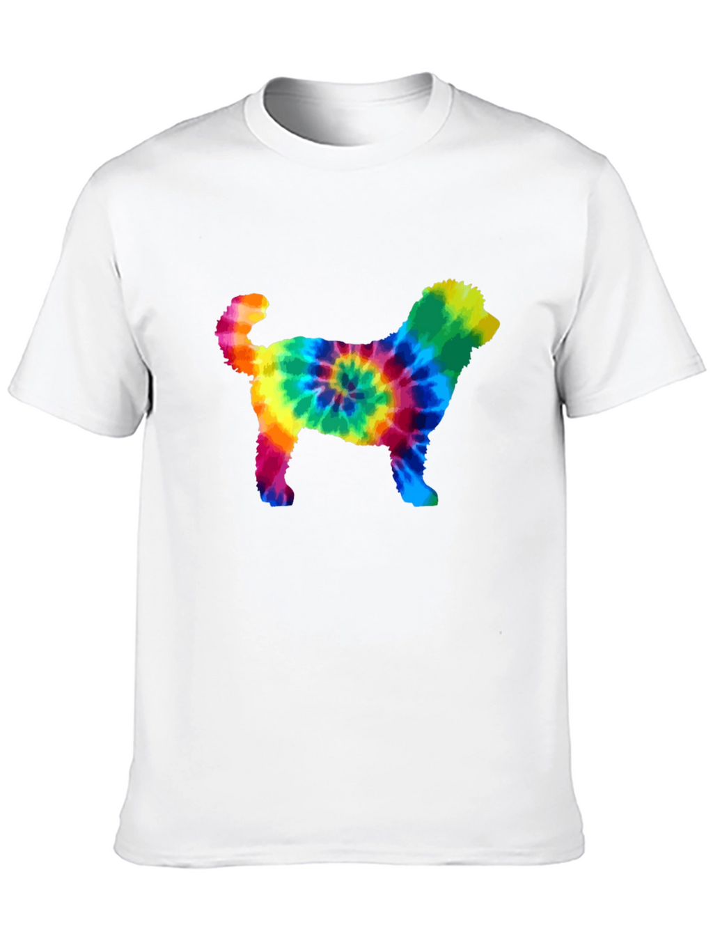 Tie Dye Dog Silhouette Graphic Tee