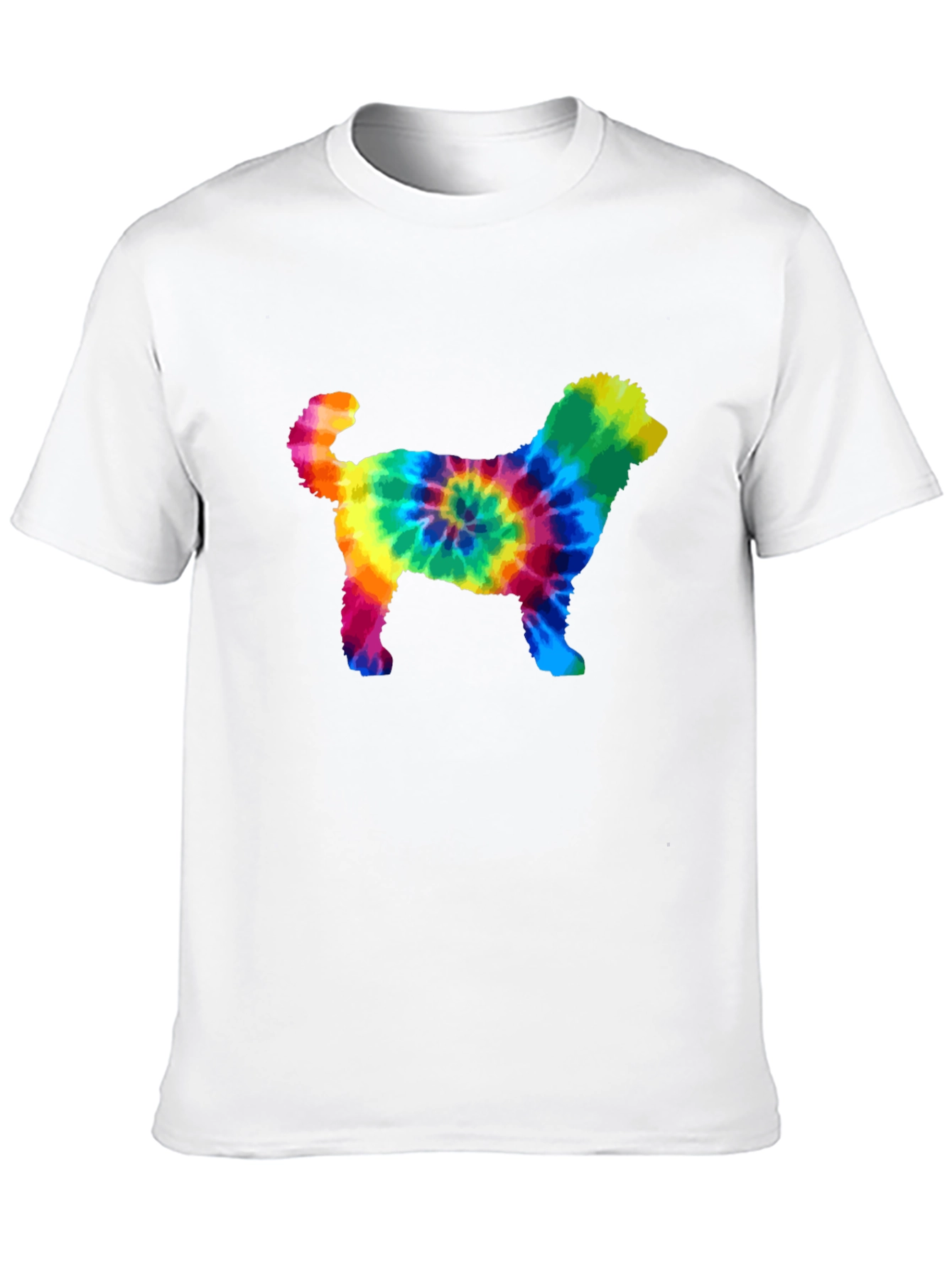 Tie Dye Dog Silhouette Graphic Tee