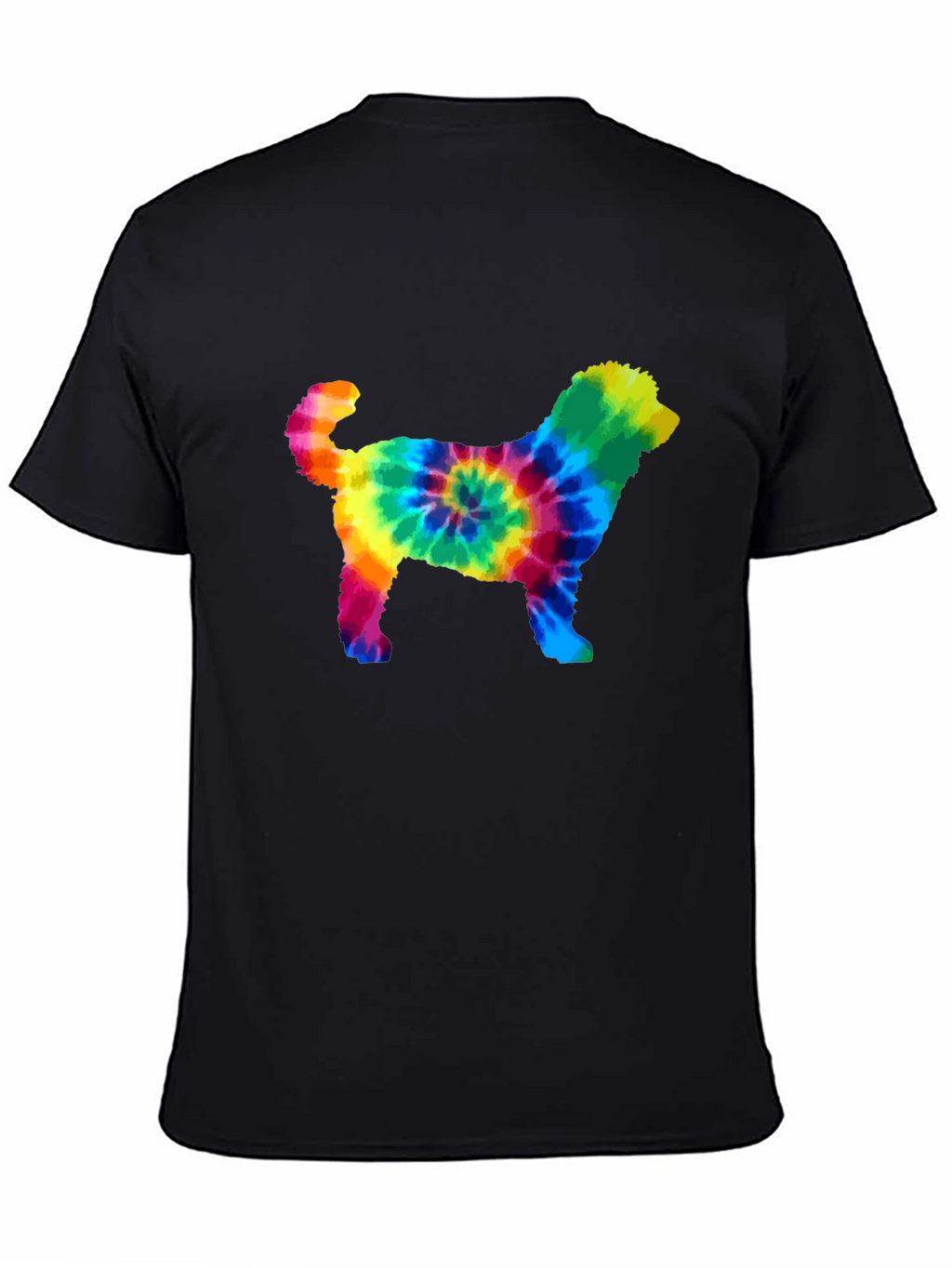 Tie Dye Dog Silhouette Graphic Tee