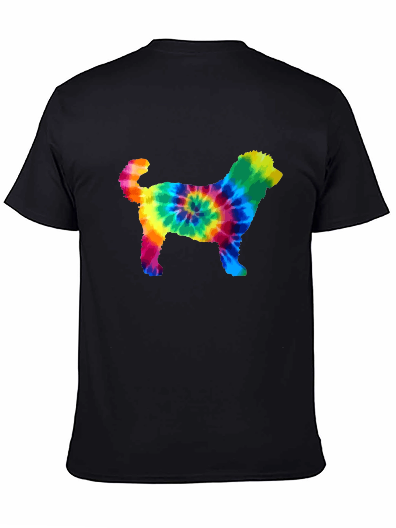 Tie Dye Dog Silhouette Graphic Tee