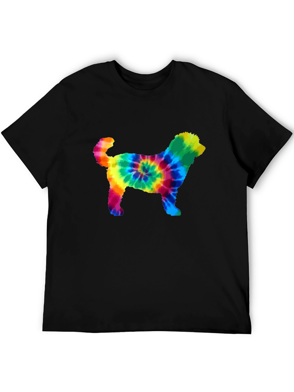 Tie Dye Dog Silhouette Graphic Tee