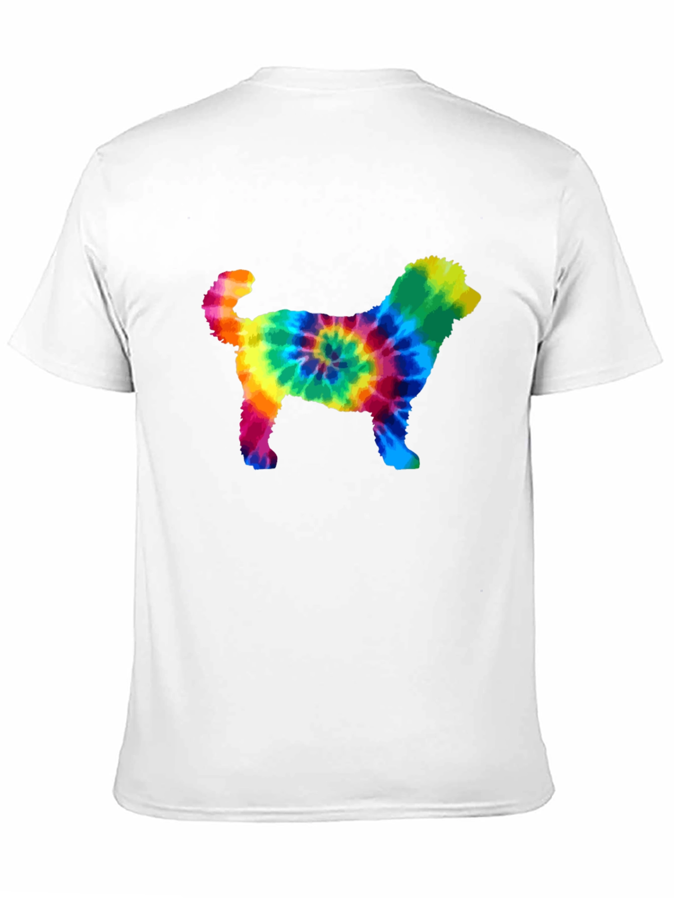 Tie Dye Dog Silhouette Graphic Tee