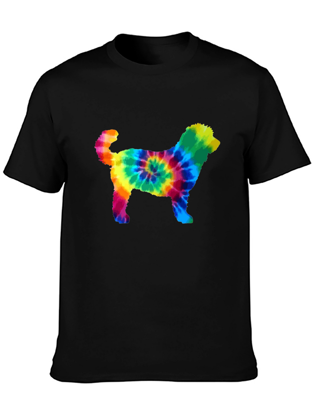 Tie Dye Dog Silhouette Graphic Tee