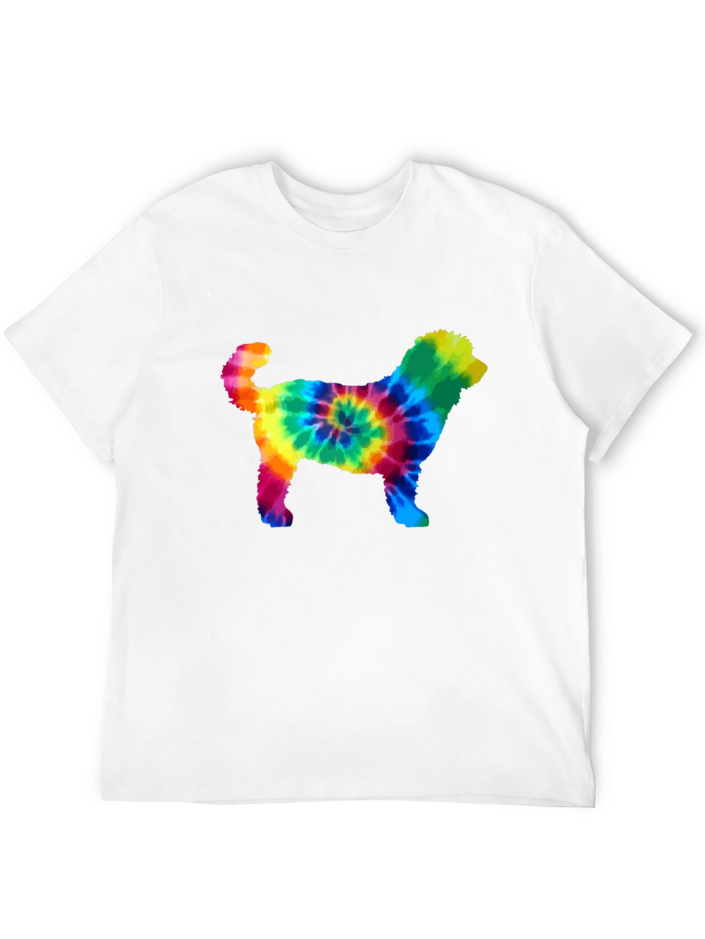 Tie Dye Dog Silhouette Graphic Tee