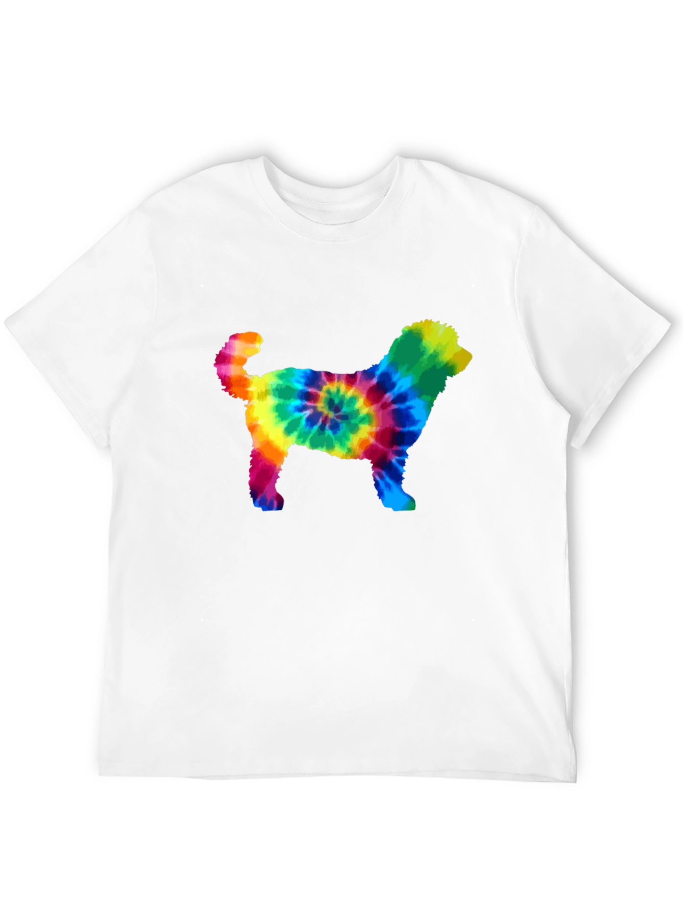 Tie Dye Dog Silhouette Graphic Tee