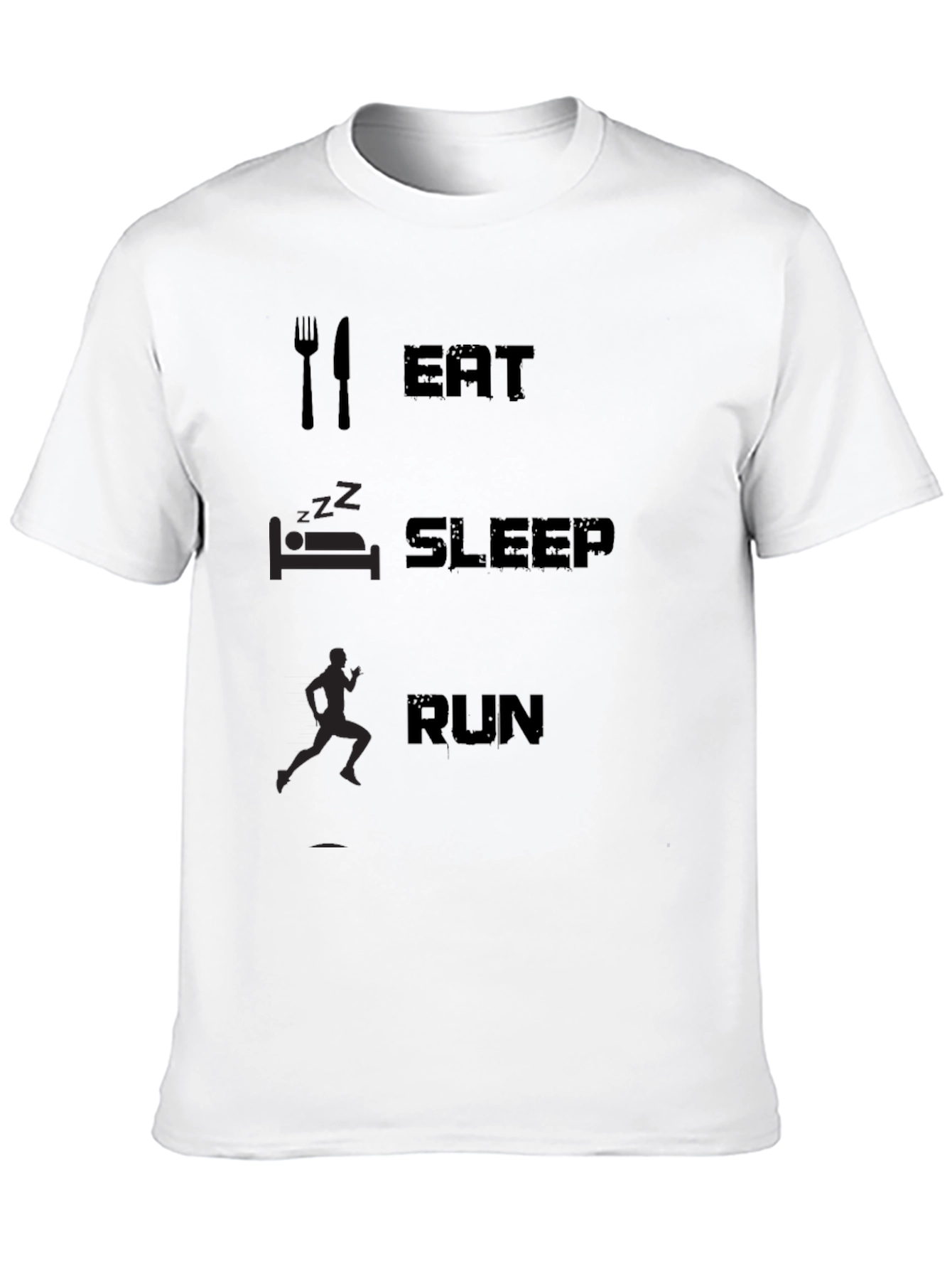 Eat Sleep Run Black Graphic Tee Shirt