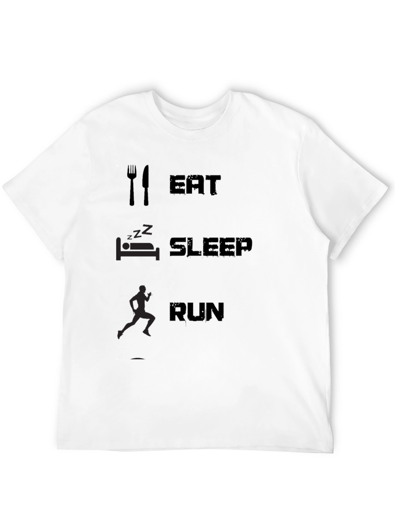 Eat Sleep Run Black Graphic Tee Shirt