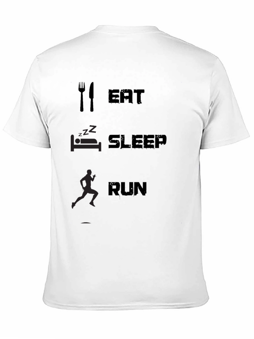Eat Sleep Run Black Graphic Tee Shirt