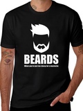 Beards Classy Graphic Tee - Cool Mens T-Shirt