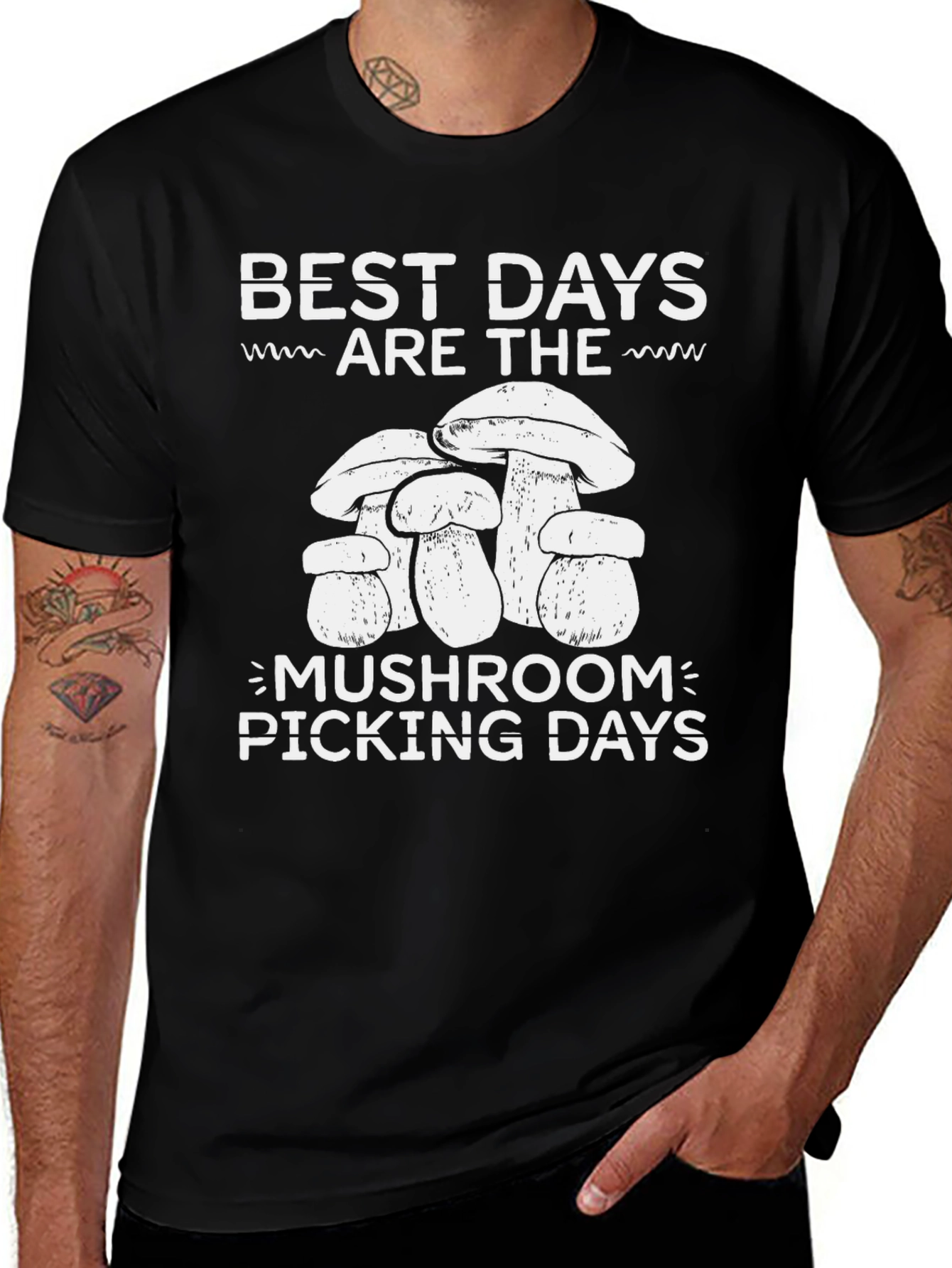 Mushroom Picking Days Graphic T-Shirt - Nature Lover Tee