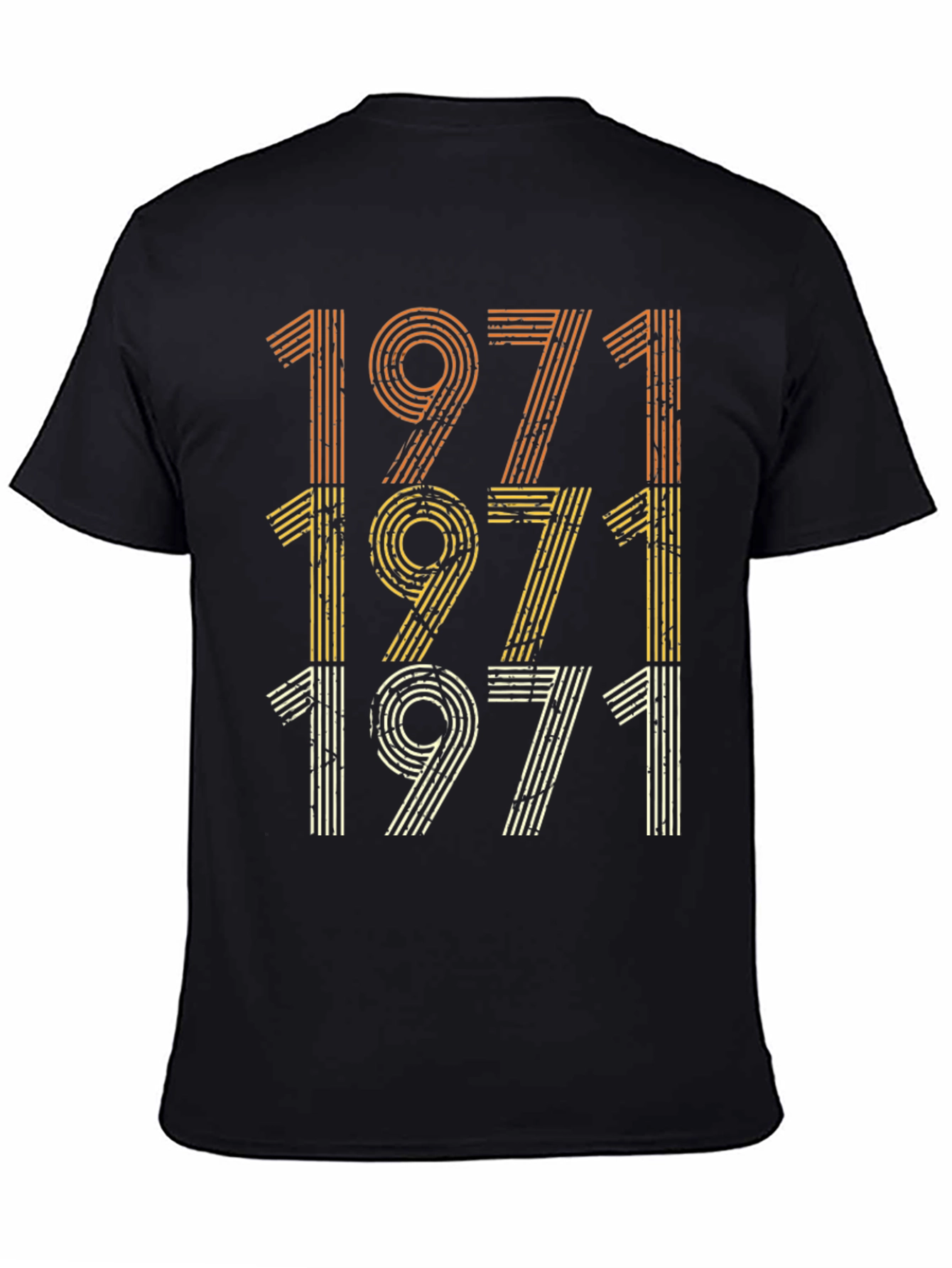 Vintage 1971 Striped Design T-Shirt