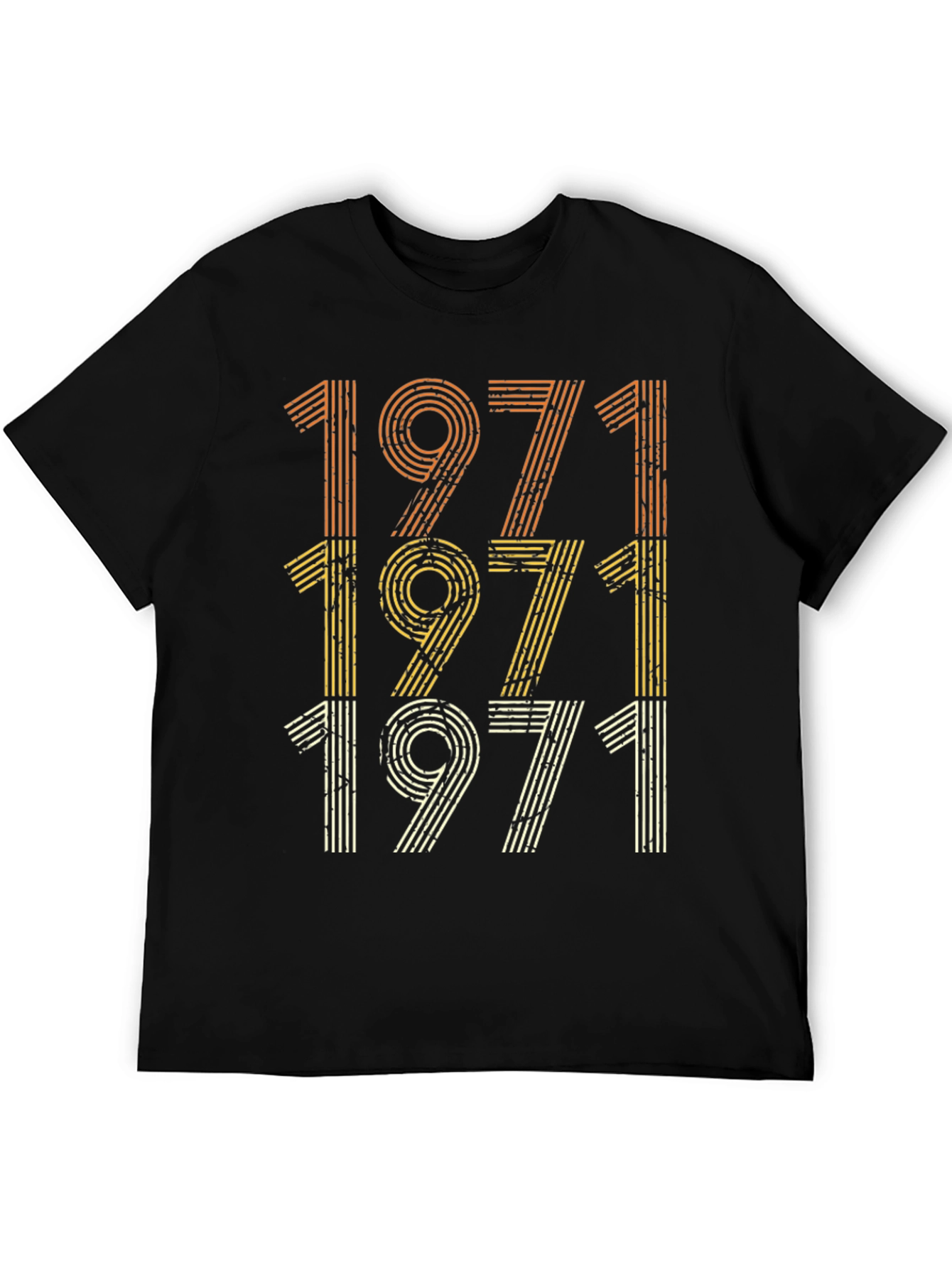 Vintage 1971 Striped Design T-Shirt
