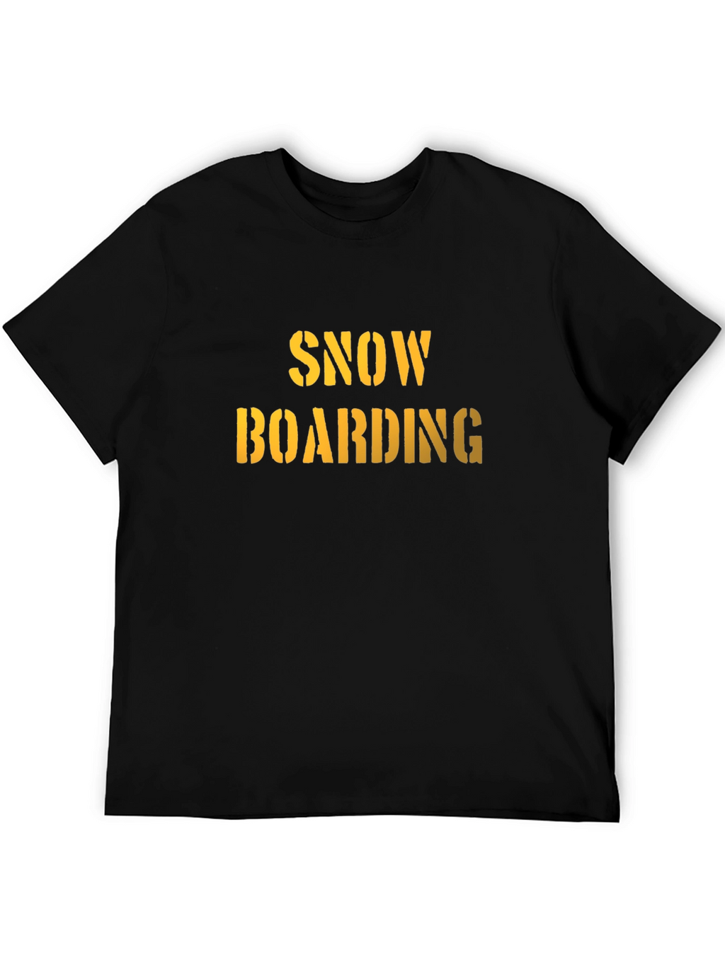 Snowboarding Graphic Tee - Black Cotton Comfort