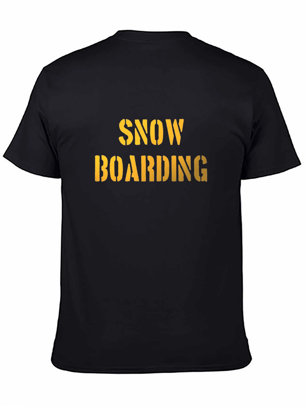 Snowboarding Graphic Tee - Black Cotton Comfort