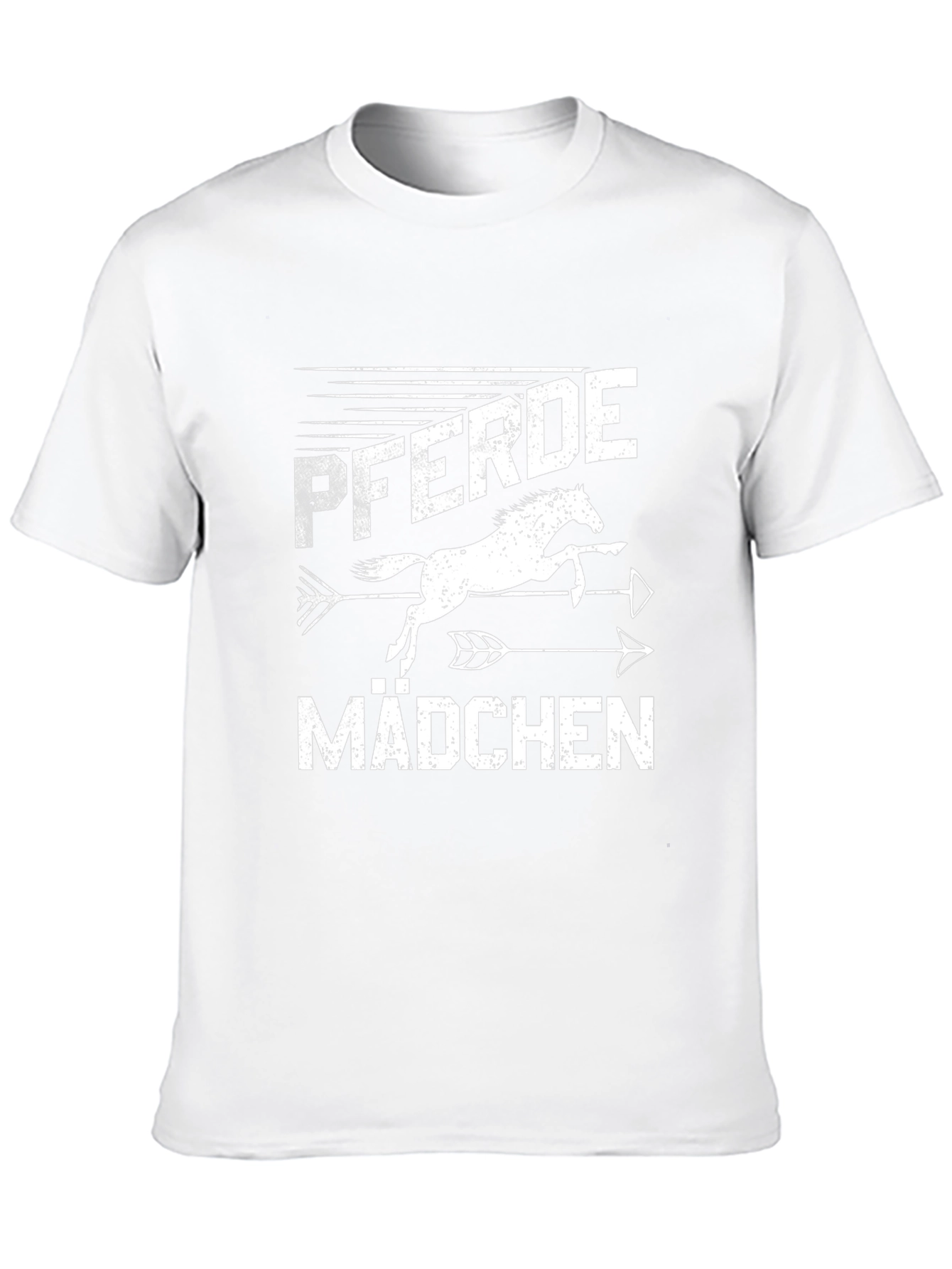 Pferde Mädchen Horse Girl T-Shirt Black Cotton