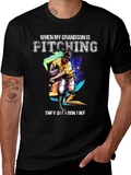 Grandson Pitching Graphic Tee - Baseball Fan T-Shirt