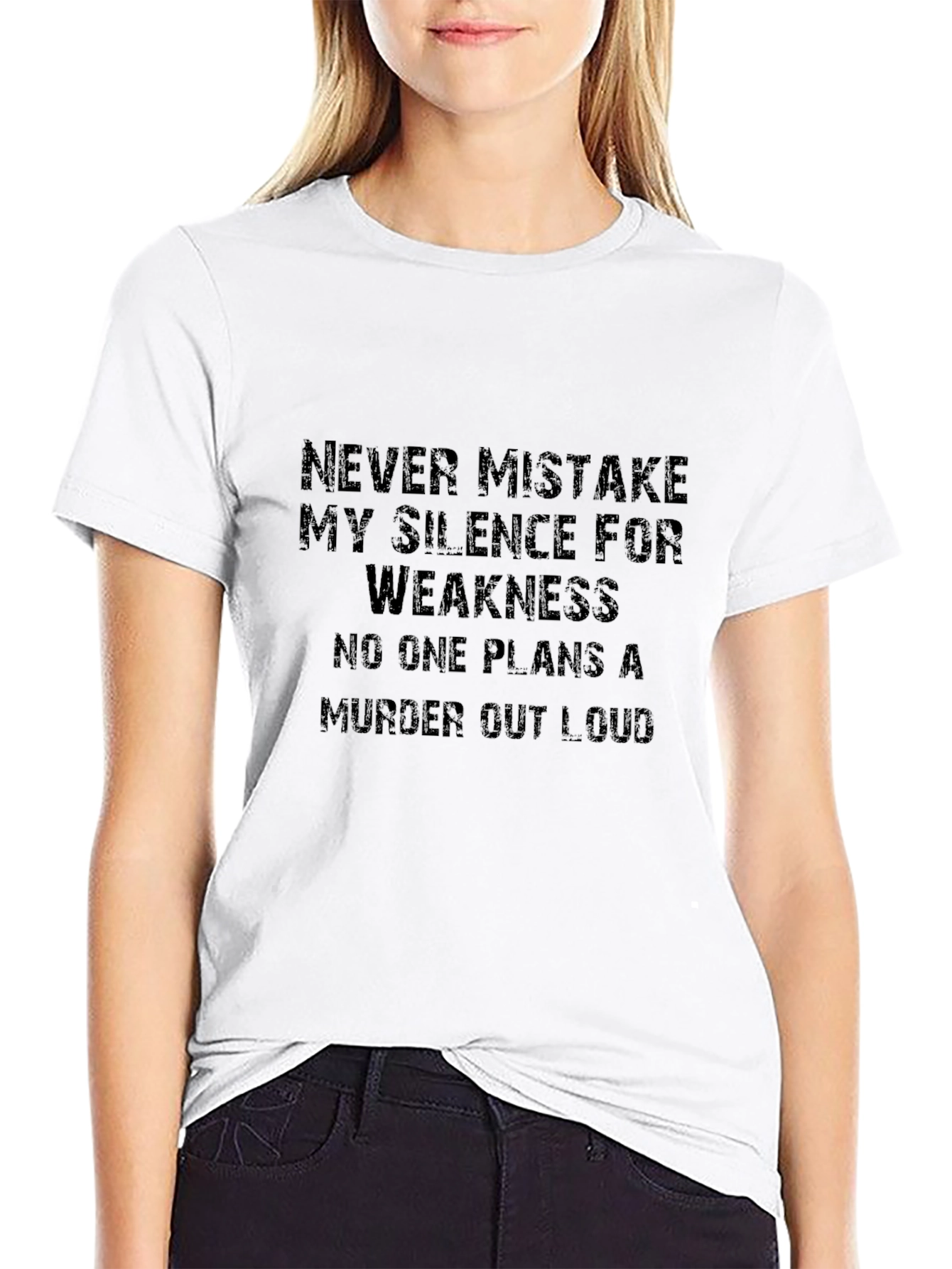 Never Mistake My Silence Mens Black T-Shirt