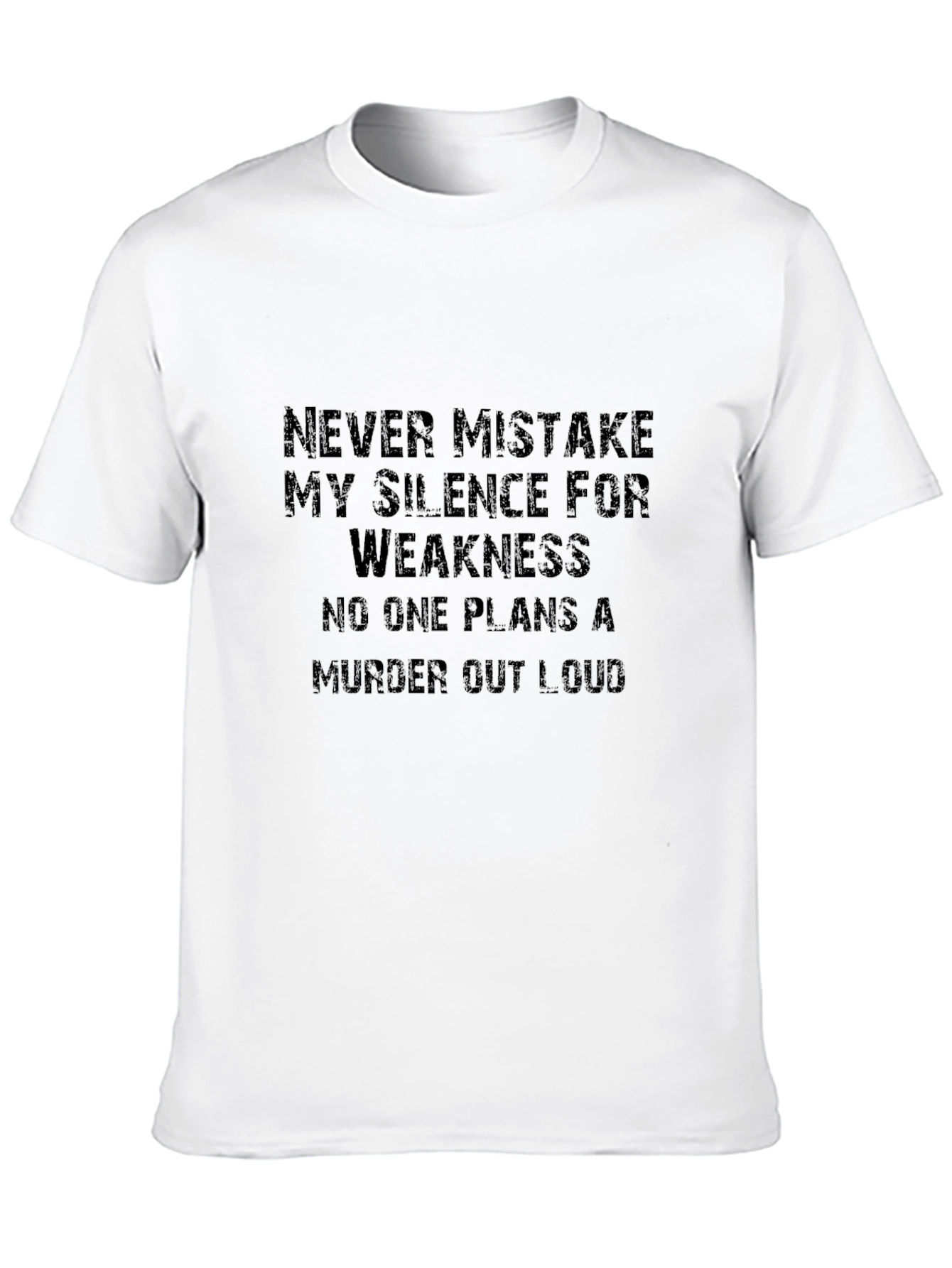 Never Mistake My Silence Mens Black T-Shirt