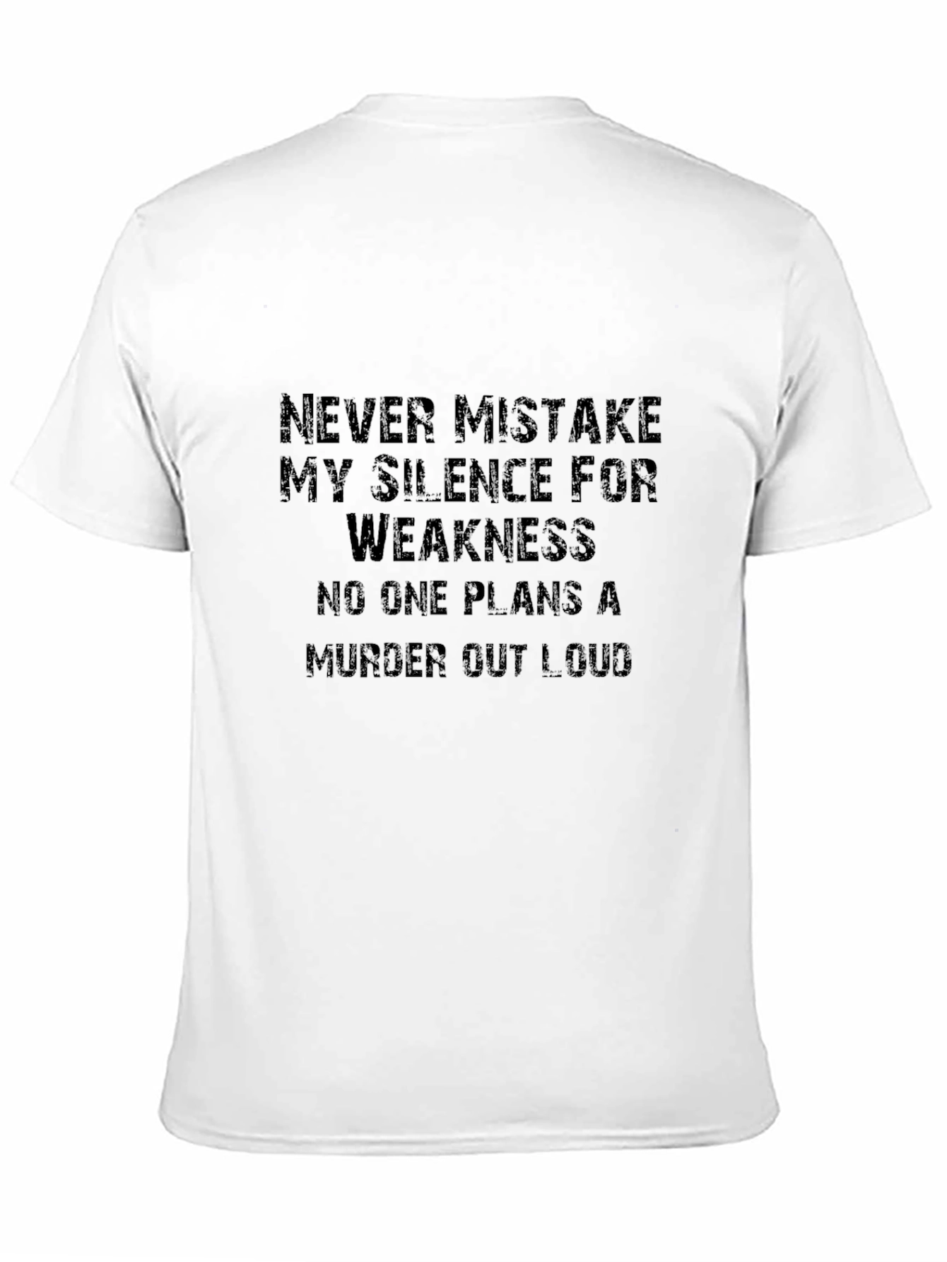 Never Mistake My Silence Mens Black T-Shirt