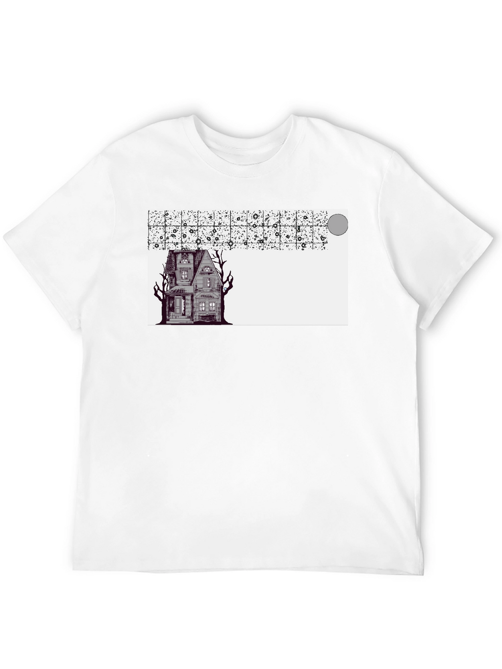 Spooky House Graphic Black T-Shirt