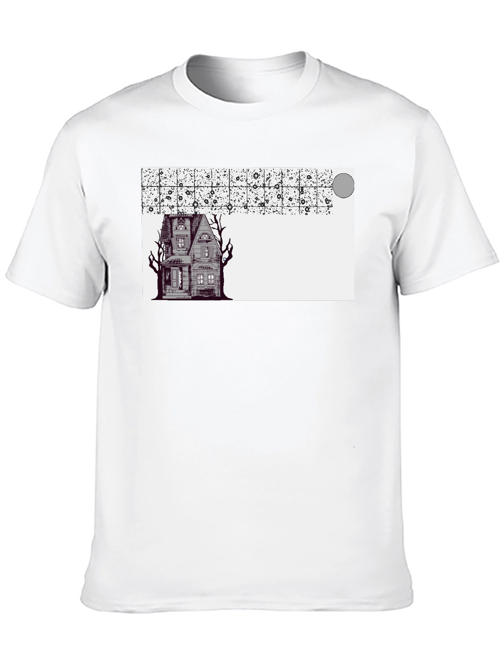 Spooky House Graphic Black T-Shirt