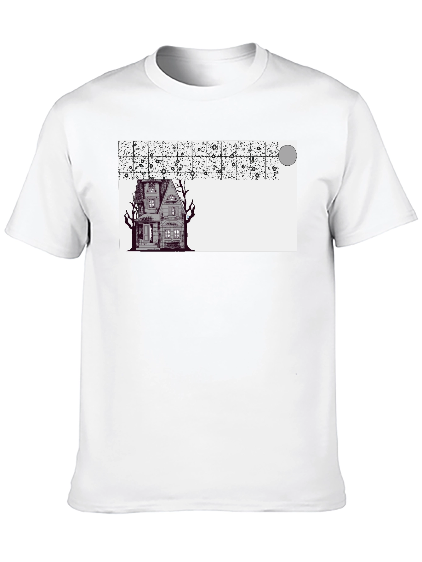 Spooky House Graphic Black T-Shirt