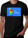 Melting Rainbow Character Graphic Tee - Cool Unique Design