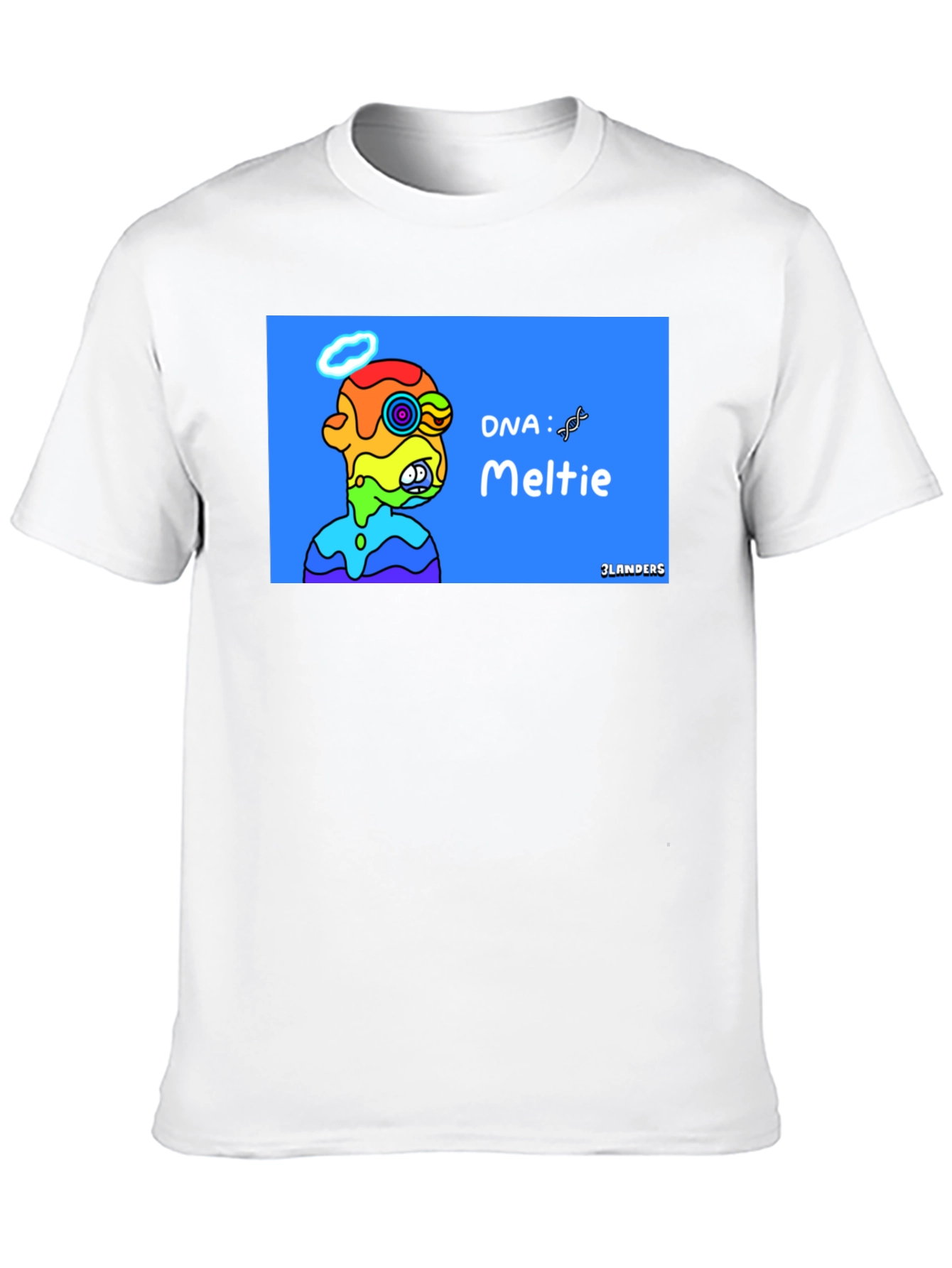 Melting Rainbow Character Graphic Tee - Cool Unique Design