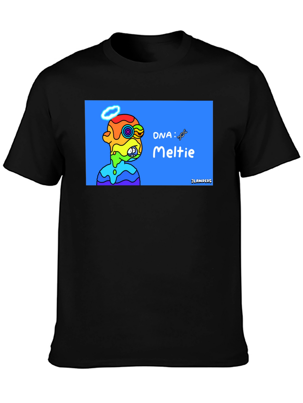 Melting Rainbow Character Graphic Tee - Cool Unique Design