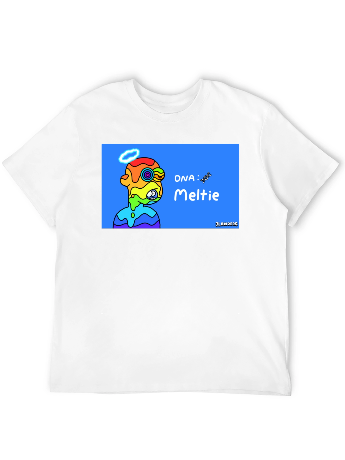 Melting Rainbow Character Graphic Tee - Cool Unique Design