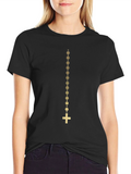 Rosary Bead T-Shirt - Stylish Religious Apparel