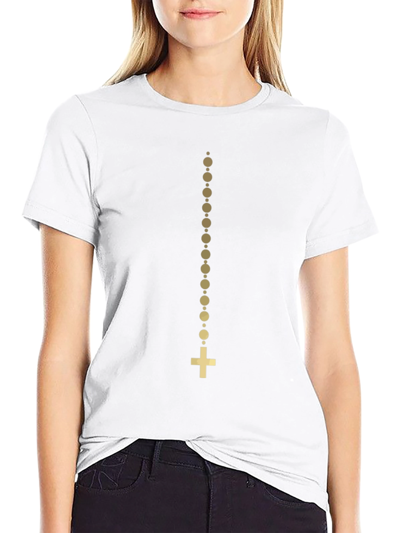 Rosary Bead T-Shirt - Stylish Religious Apparel