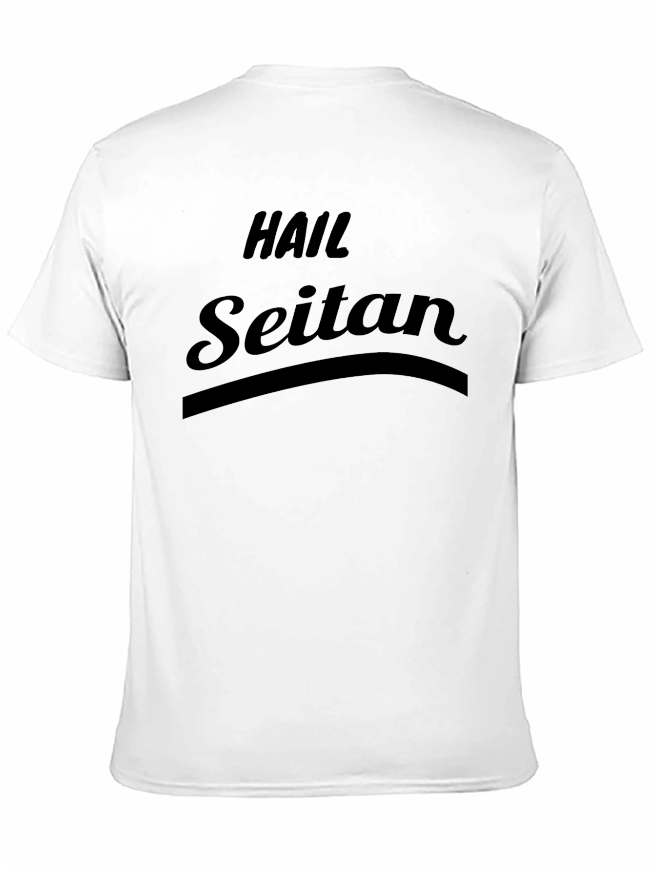 Hail Seitan Black T-Shirt - Vegan Humor Tee