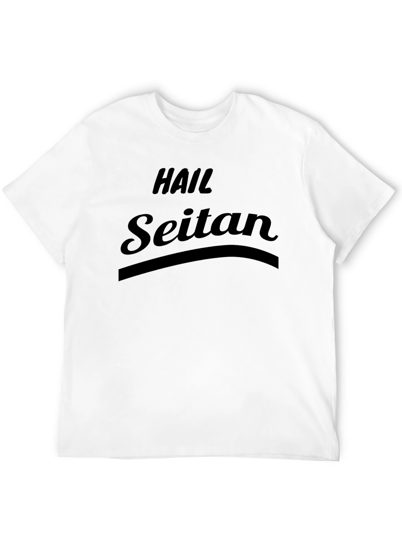 Hail Seitan Black T-Shirt - Vegan Humor Tee